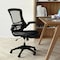 Flash Furniture Mesh Contemporary Chair, 17-1/4" to 20-3/4", Adjustable Arms, Black LeatherSoft/Mesh BL-X-5M-LEA-GG - alternate 4